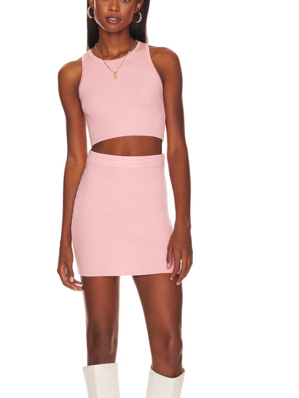 All The Ways Emily Ribbed Skirt Set